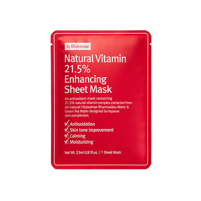 By Wishtrend Natural Vitamin 21.5 Enhancing Sheet Mask